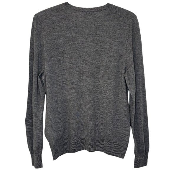 Babaton grey merino wool crew neck sweater size L - Picture 3 of 5